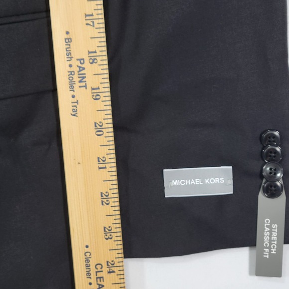 Michael Kors Kaplan Men's Sport Coat Blazer Two Button Black Twill Wool 40S NEW - Picture 12 of 16